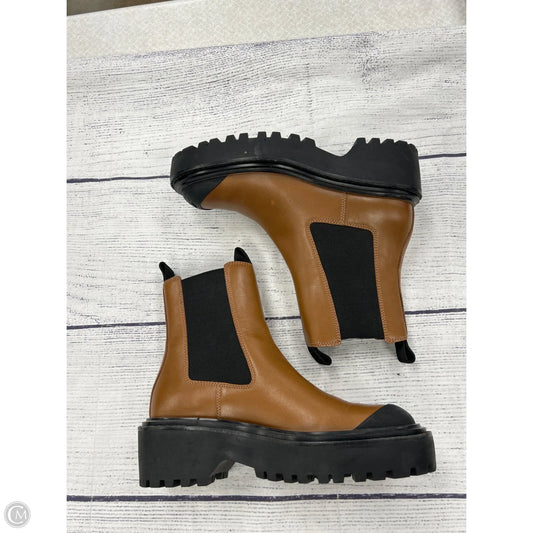 Boots Designer By Tory Burch In Black & Brown, Size: 7