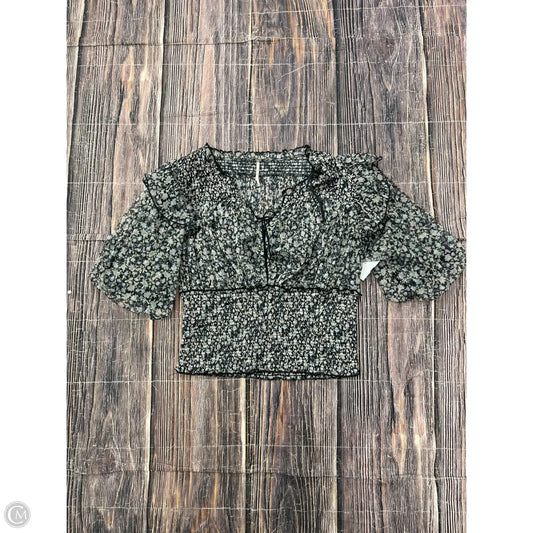 Top Short Sleeve By Free People In Floral Print, Size: L
