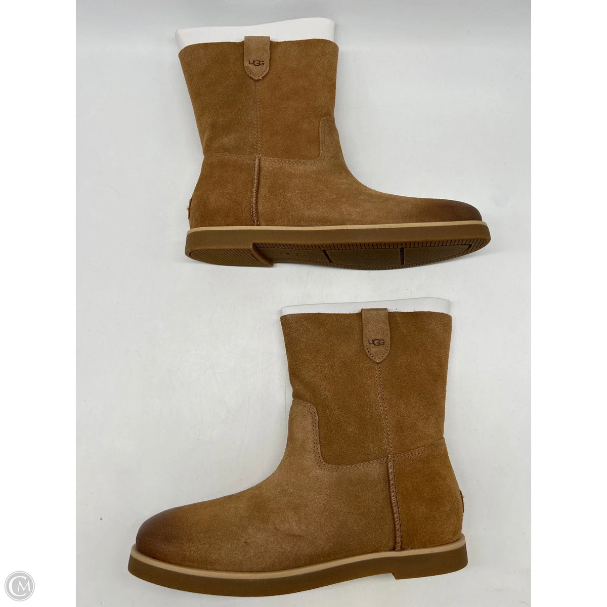Boots Designer By Ugg In Brown, Size: 6