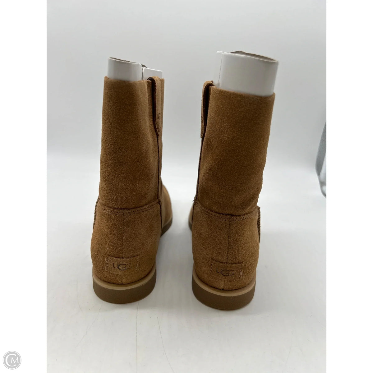 Boots Designer By Ugg In Brown, Size: 6