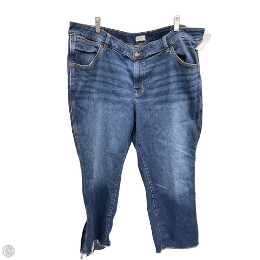 Jeans Cropped By Maurices In Blue Denim, Size: 22