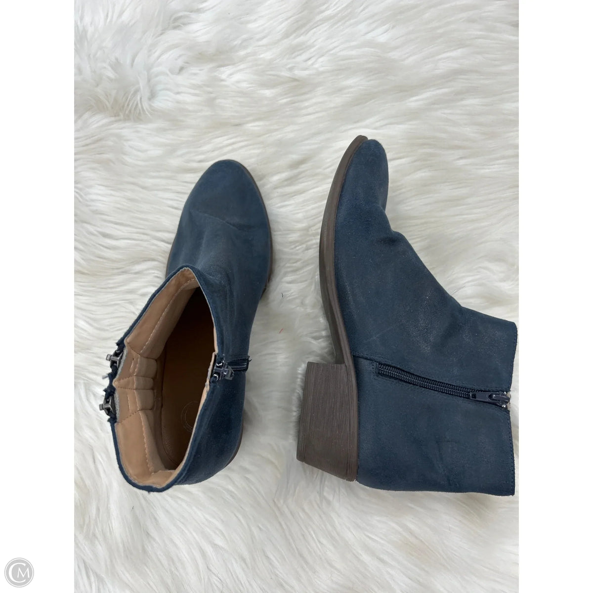 Boots Ankle Heels By Journee In Blue, Size: 9