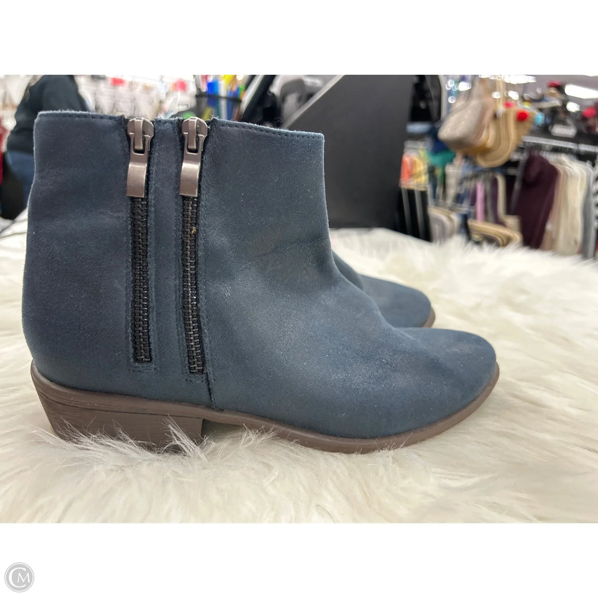 Boots Ankle Heels By Journee In Blue, Size: 9
