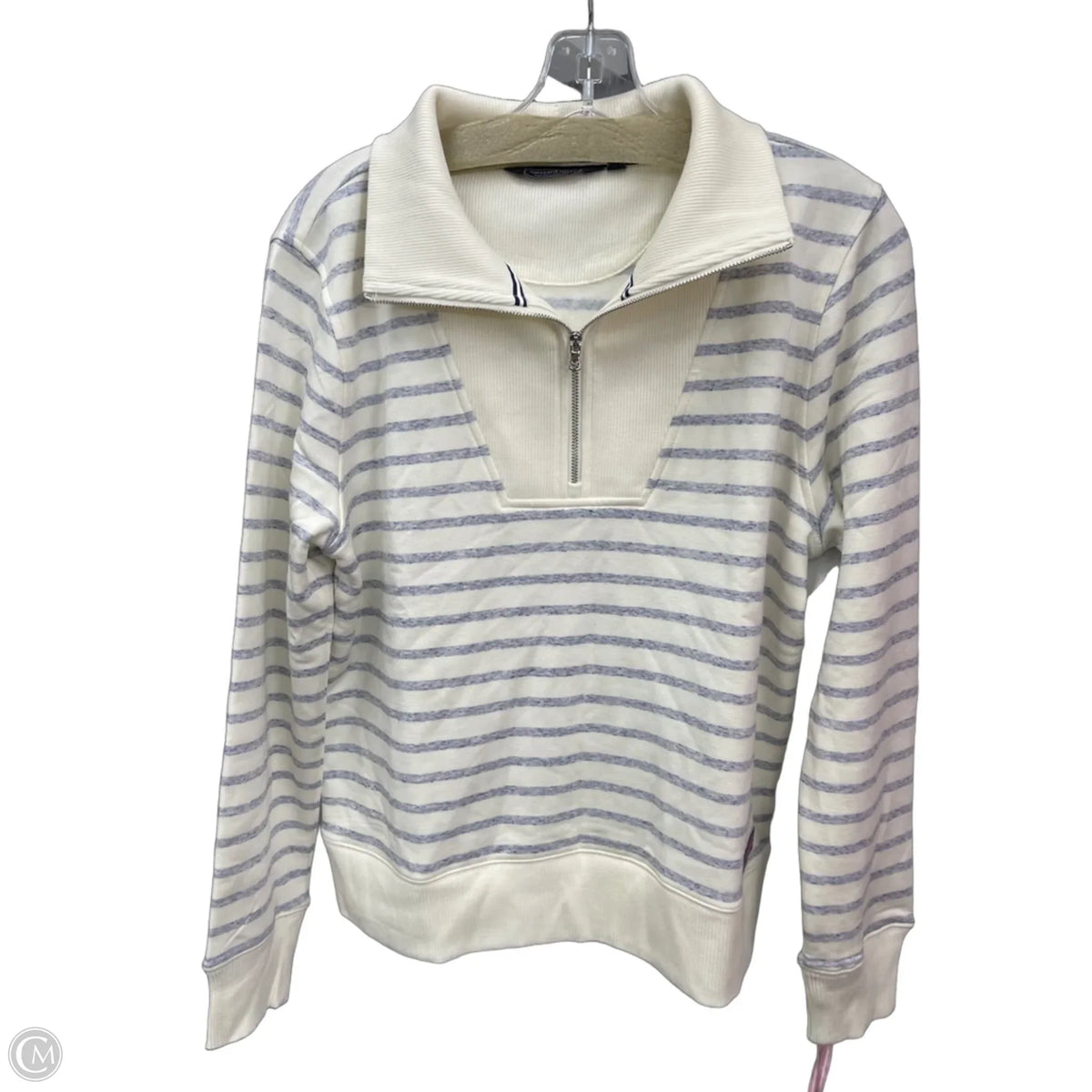 Sweatshirt Collar By Vineyard Vines In Striped Pattern, Size: S