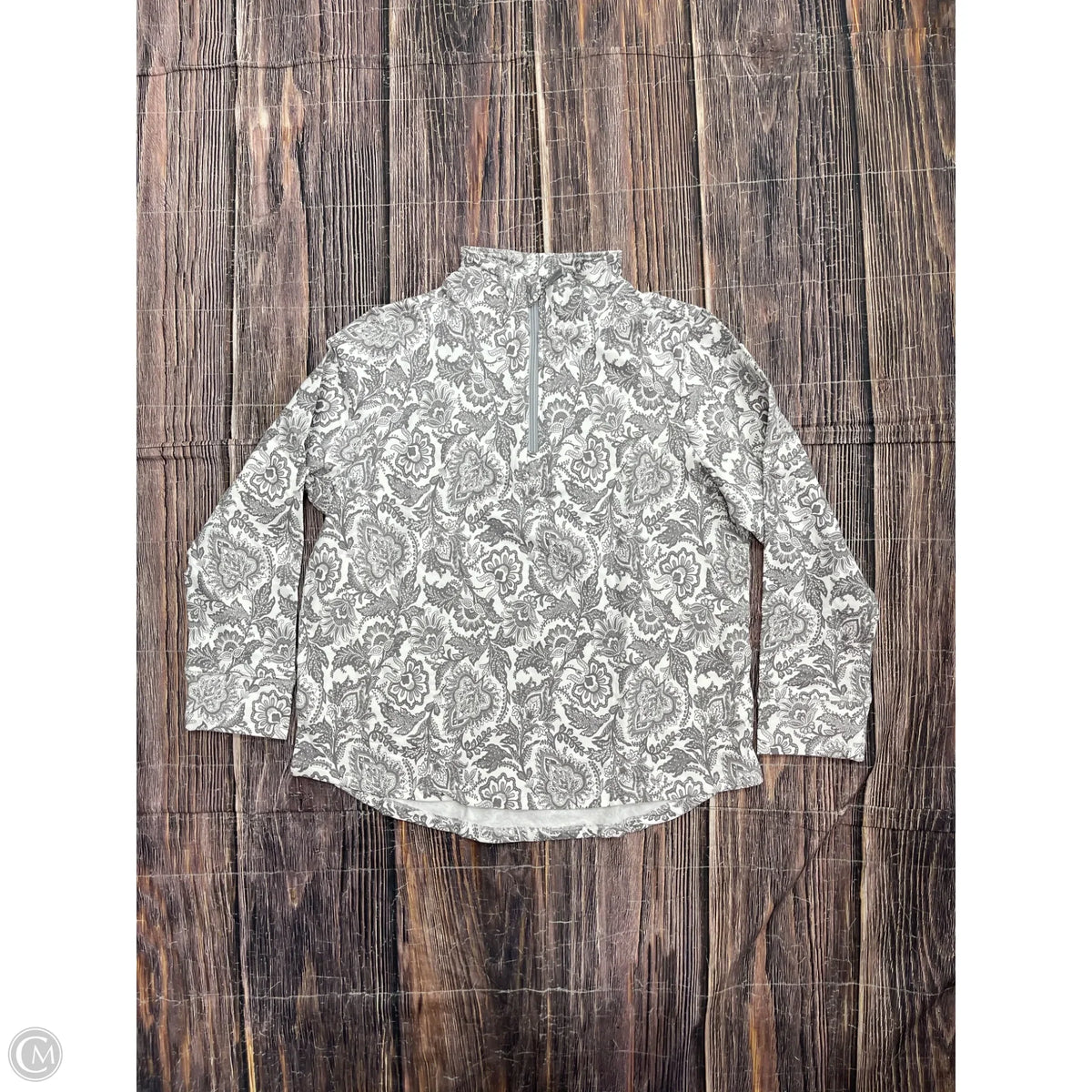 Sweatshirt Collar By Vera Bradley In Grey, Size: L