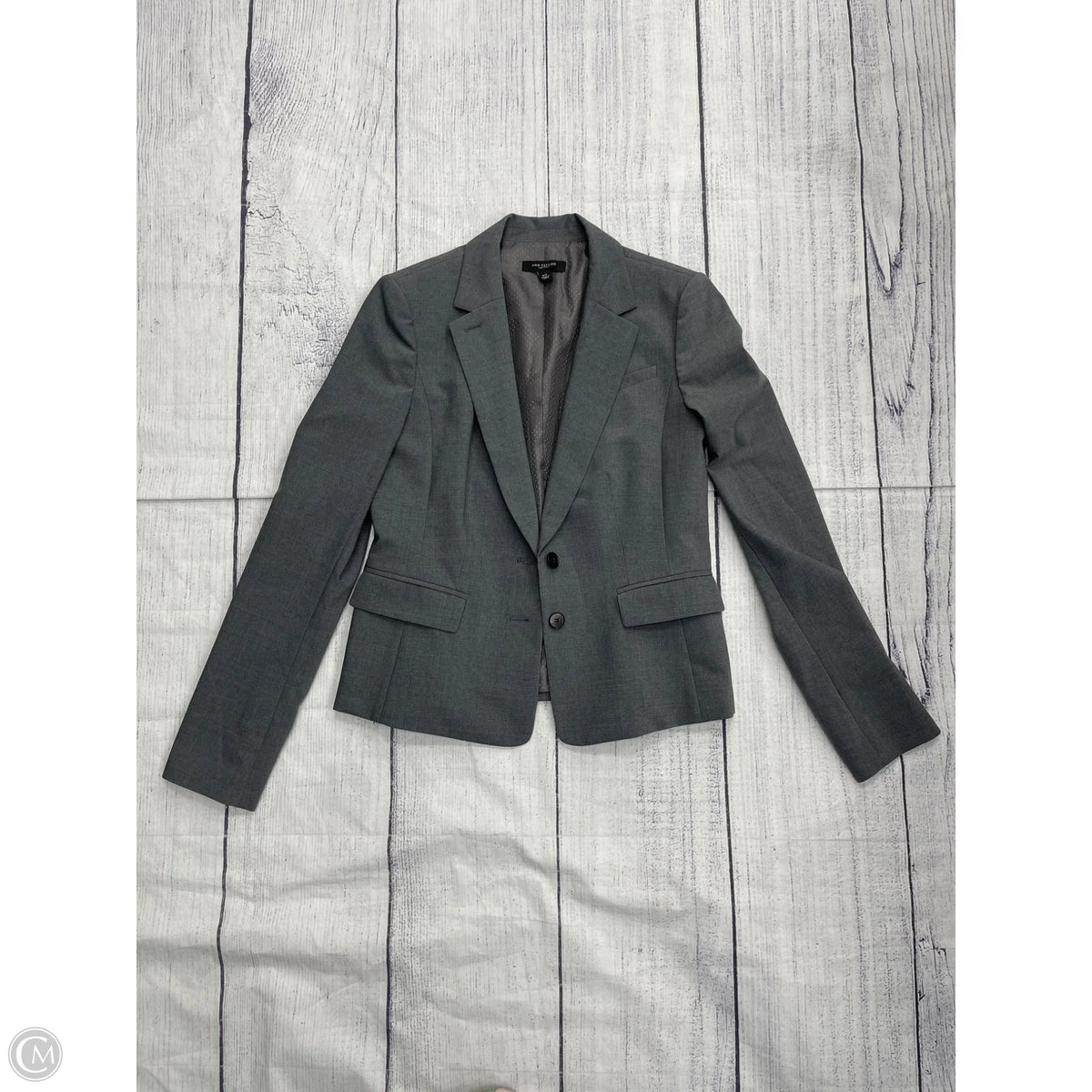 Blazer By Ann Taylor In Grey, Size: 6