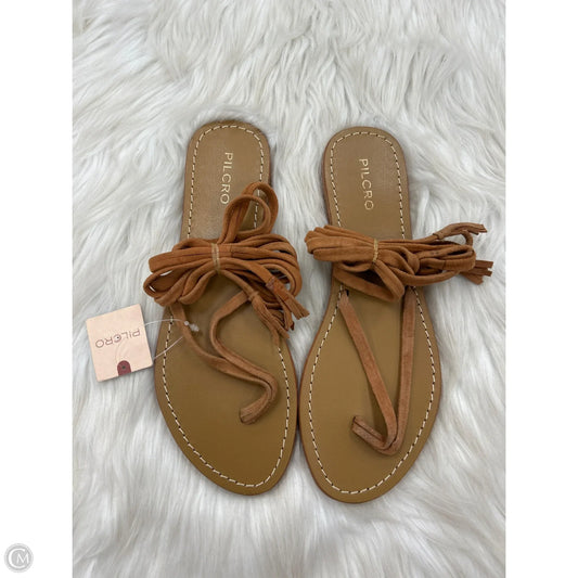 Sandals Flats By Pilcro In Brown, Size: 7