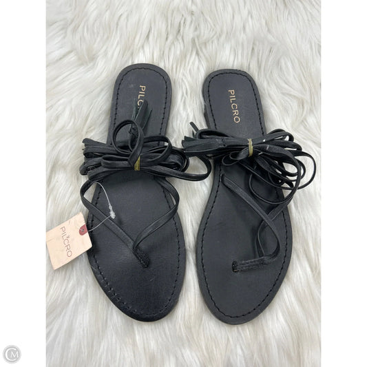 Sandals Flats By Pilcro In Black, Size: 7