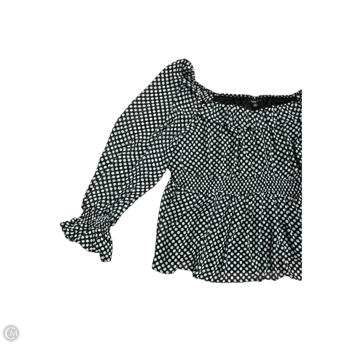 Top Long Sleeve By Torrid In Polkadot Pattern, Size: 4x