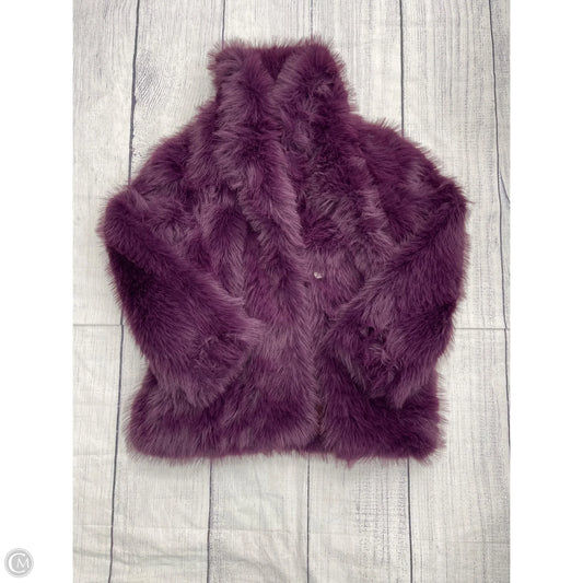 Jacket Faux Fur & Sherpa By Cmc In Purple, Size: M