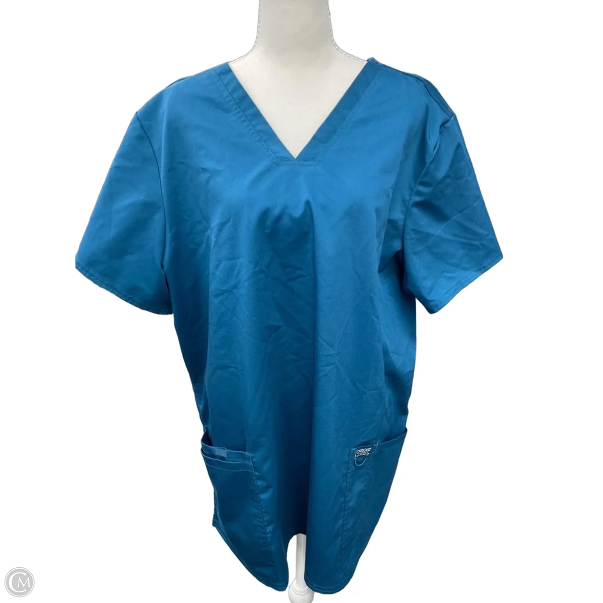 Top Short Sleeve By Cherokee In Blue, Size: 2x
