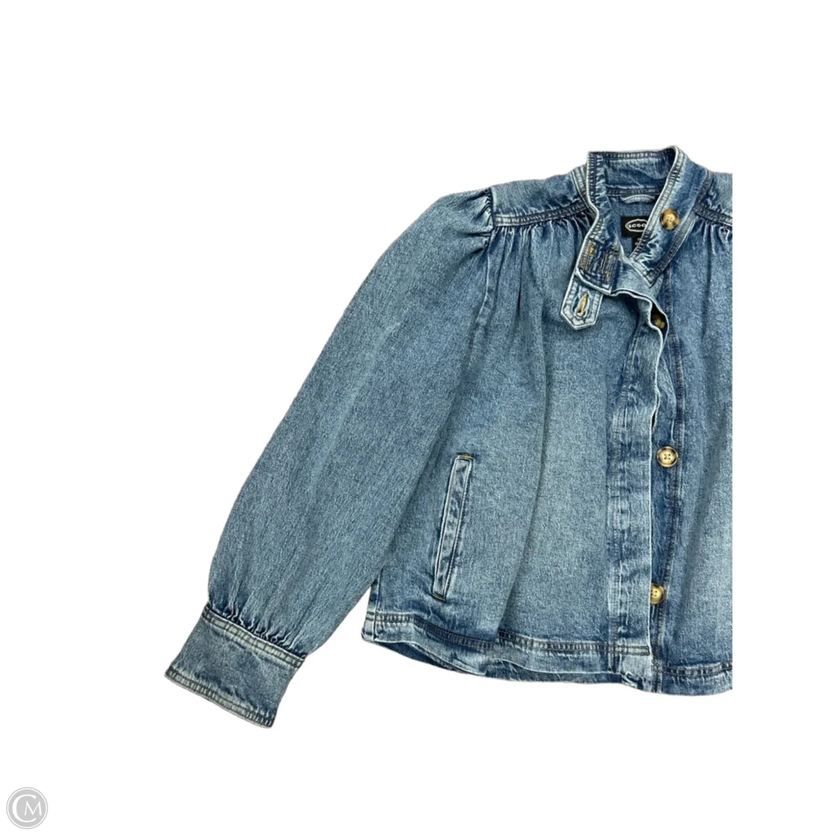 Jacket Denim By Scoop In Blue Denim, Size: M