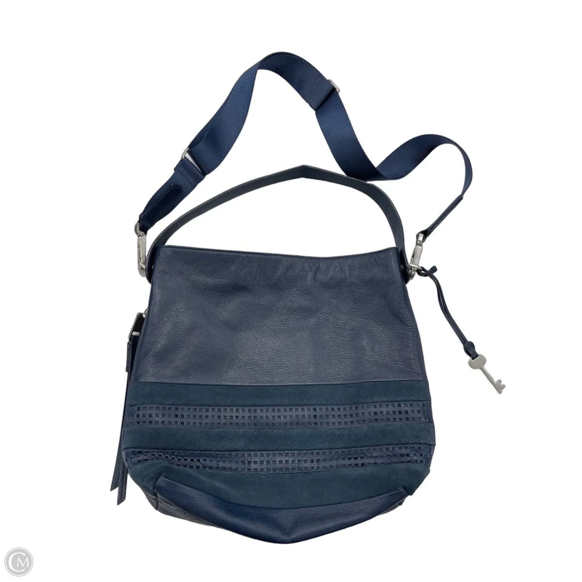 Crossbody Leather By Fossil, Size: Medium