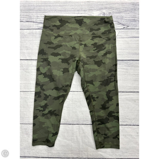 Athletic Leggings By Lululemon In Camouflage Print, Size: 18