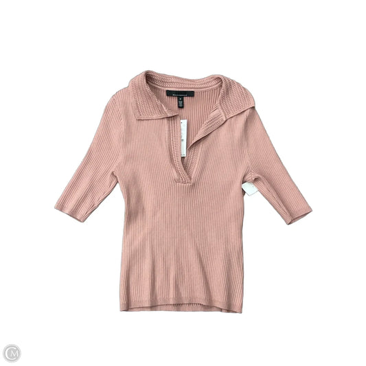 Top Short Sleeve By White House Black Market In Pink, Size: M