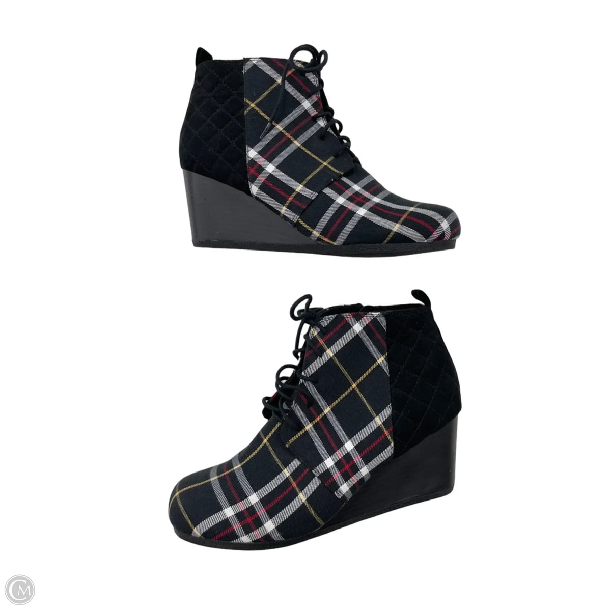 Boots Ankle Heels By Cato In Black, Size: 10