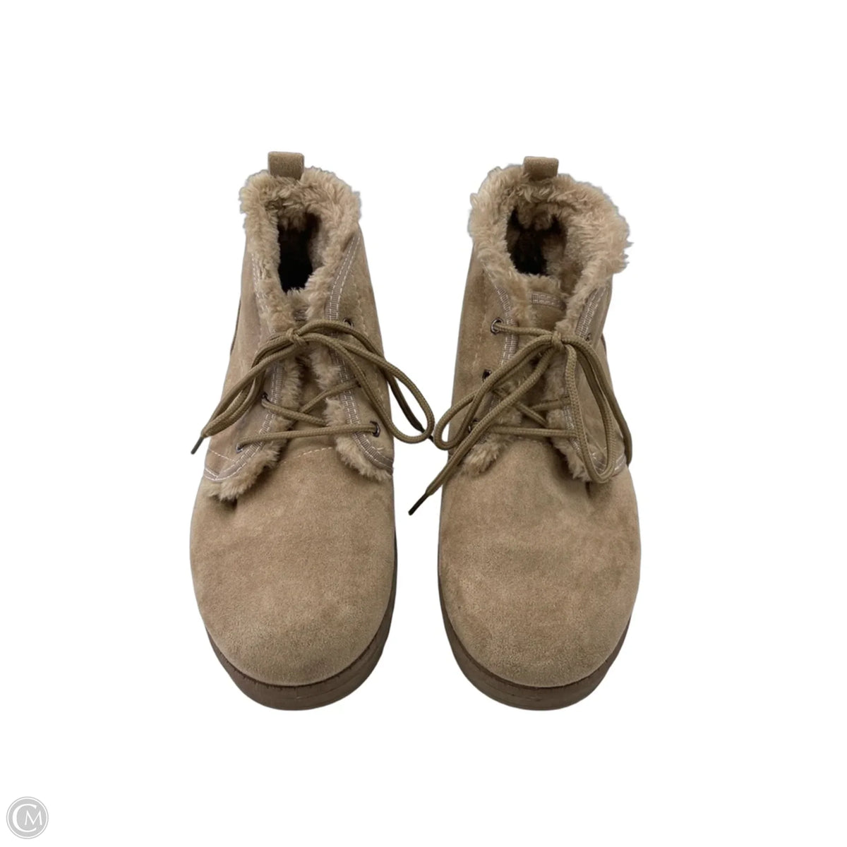 Boots Ankle Flats By So In Tan, Size: 9