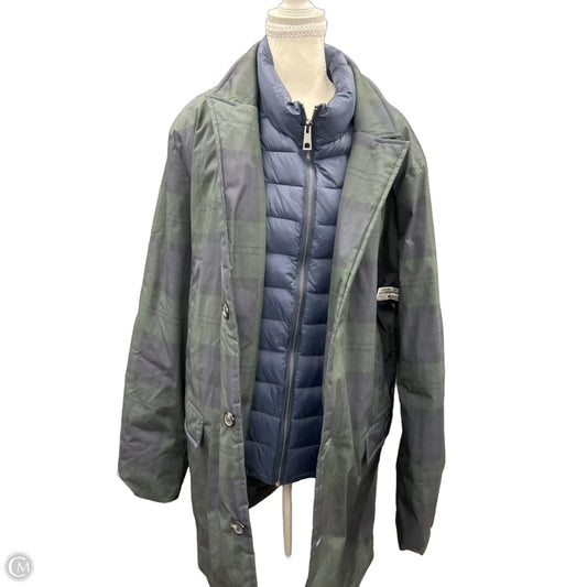 Coat Designer By Hunter In Blue & Green, Size: Xl