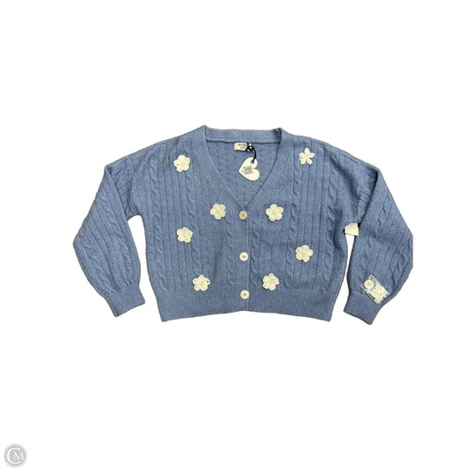 Sweater Cardigan By Clothes Mentor In Blue, Size: M