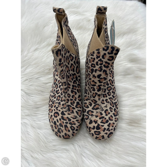 Boots Ankle Heels By Toms In Animal Print, Size: 8.5