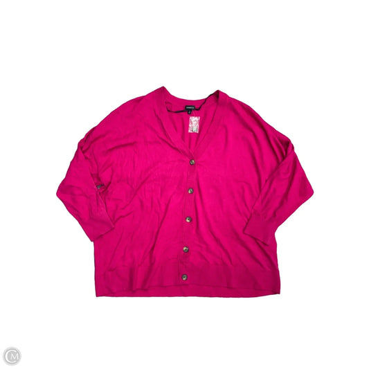 Sweater Cardigan By Torrid In Pink, Size: 4x