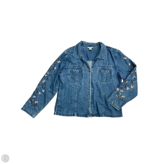 Jacket Denim By Christopher And Banks In Blue Denim, Size: L