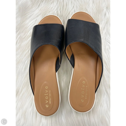 Sandals Heels Wedge By Easy Spirit In Black, Size: 9
