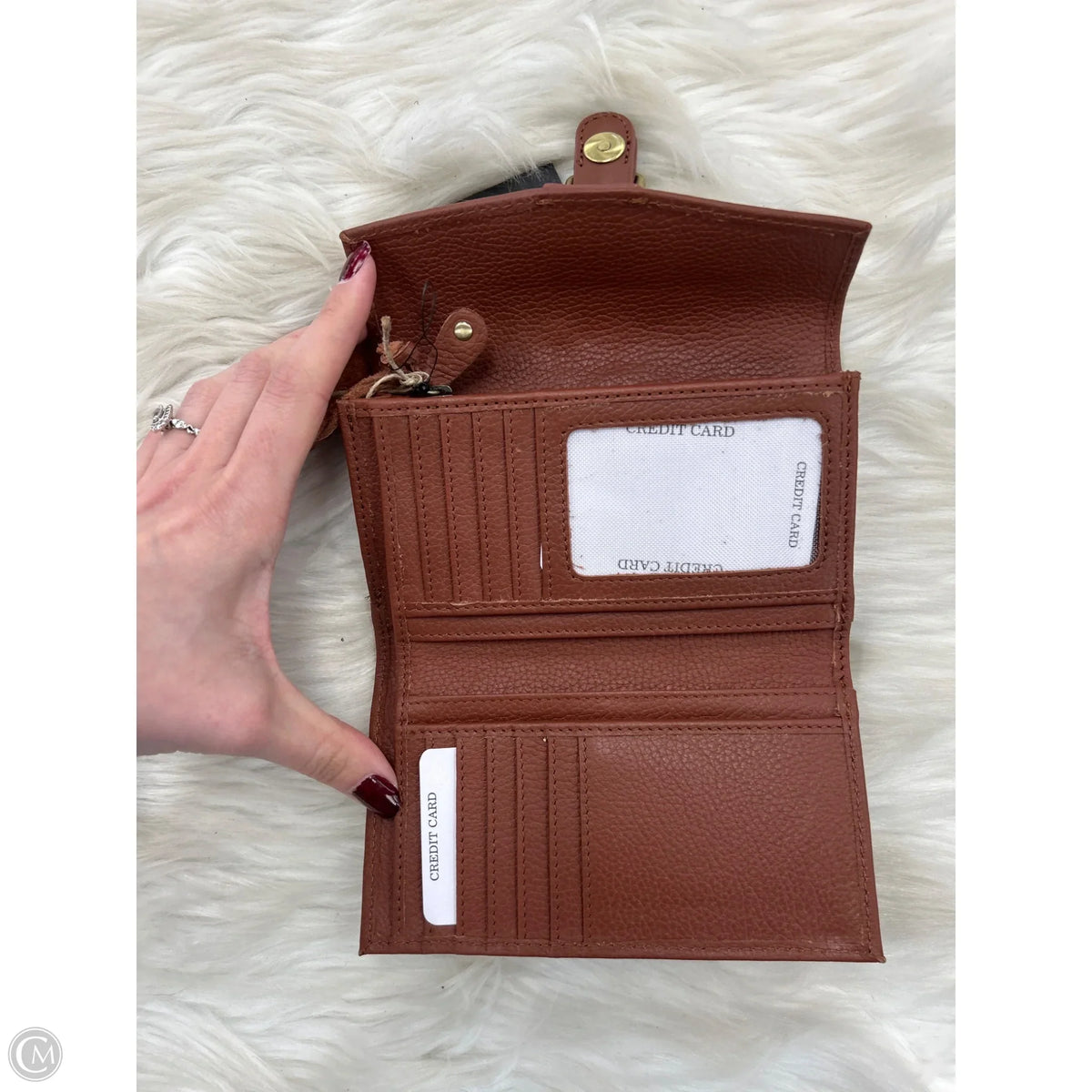 Wallet Leather By Clothes Mentor, Size: Medium