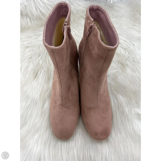 Boots Ankle Heels By Clothes Mentor In Pink, Size: 8