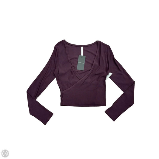 Athletic Top Long Sleeve Crewneck By Fabletics In Purple, Size: M