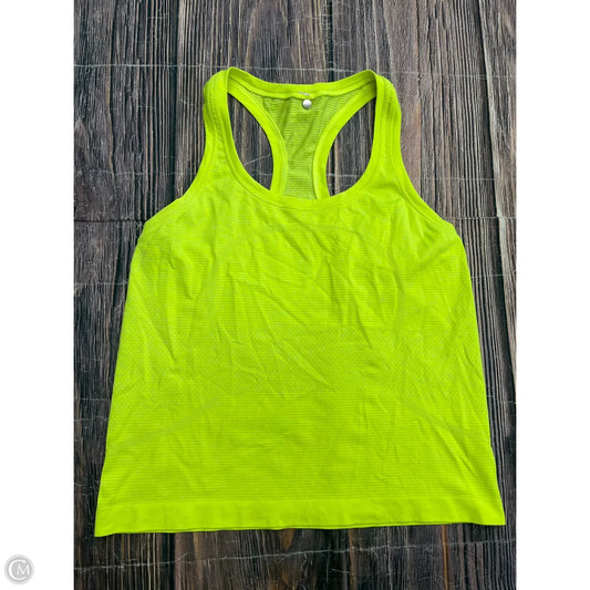 Athletic Tank Top By Lululemon In Yellow, Size: 8
