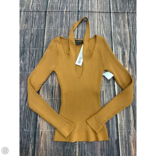 Top Long Sleeve By Minkpink In Brown, Size: M