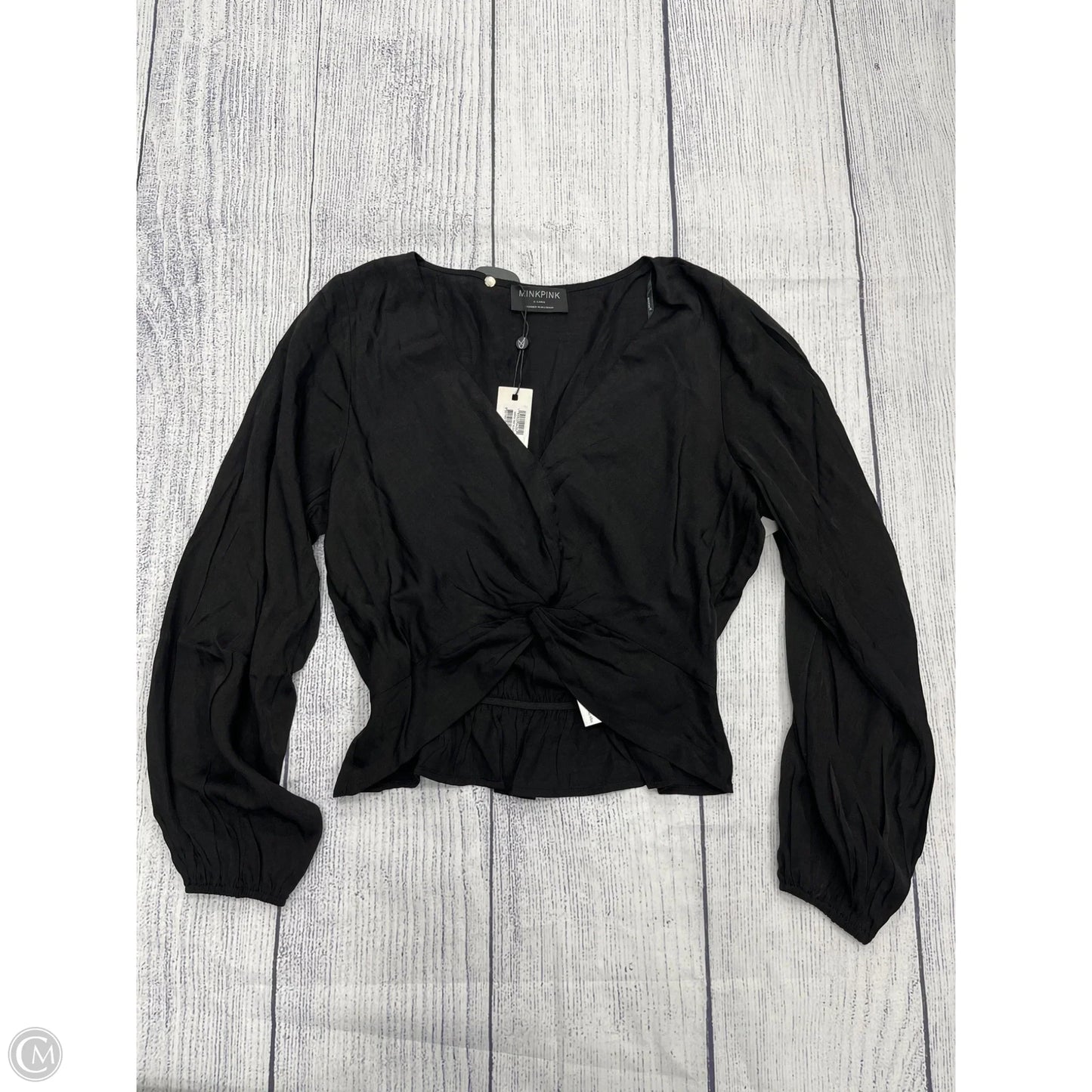 Top Long Sleeve By Minkpink In Black, Size: Xl