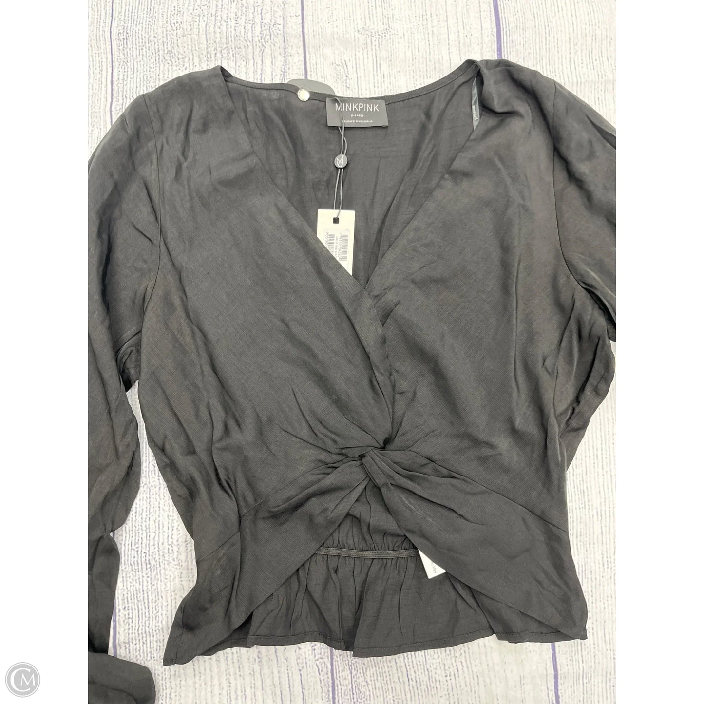 Top Long Sleeve By Minkpink In Black, Size: Xl