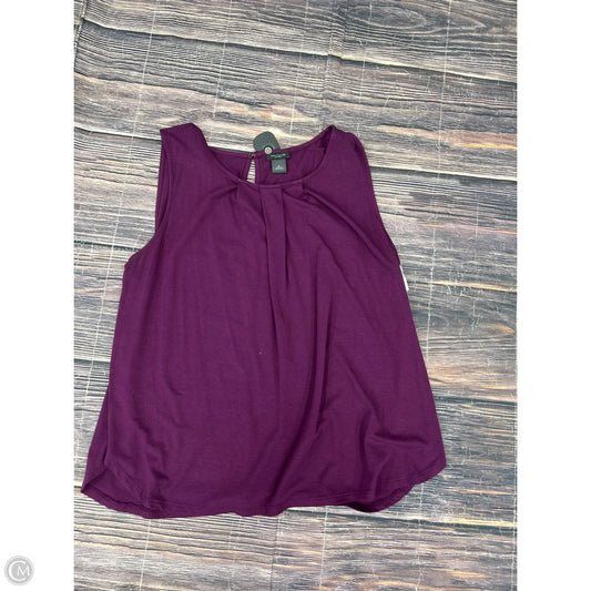 Top Sleeveless By Ann Taylor In Purple, Size: Xl
