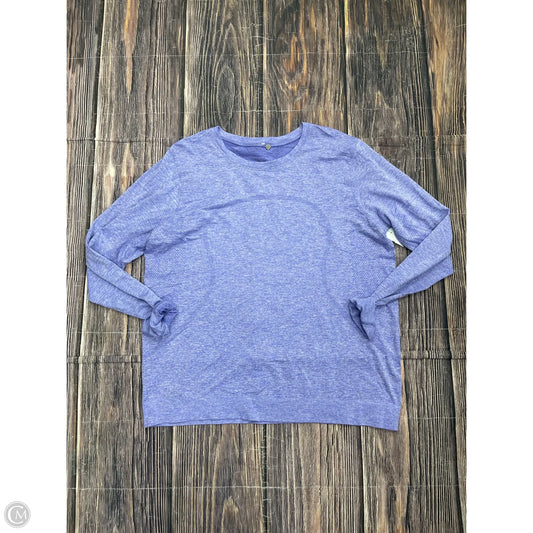 Athletic Top Long Sleeve Crewneck By Lululemon In Purple, Size: 12