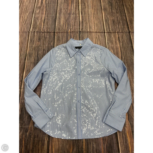 Top Long Sleeve By White House Black Market In Blue, Size: 8