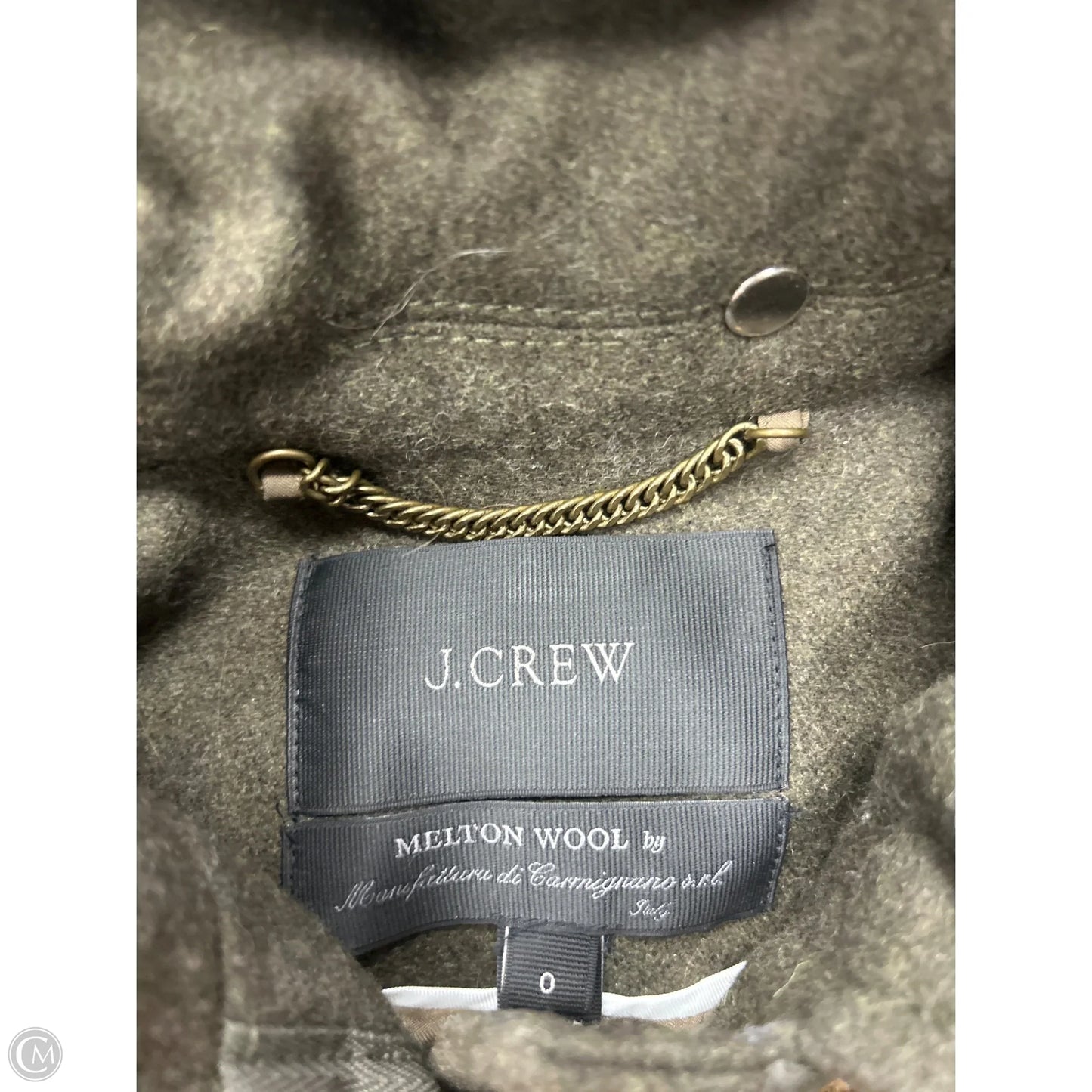 Coat Wool By J. Crew In Green, Size: 0
