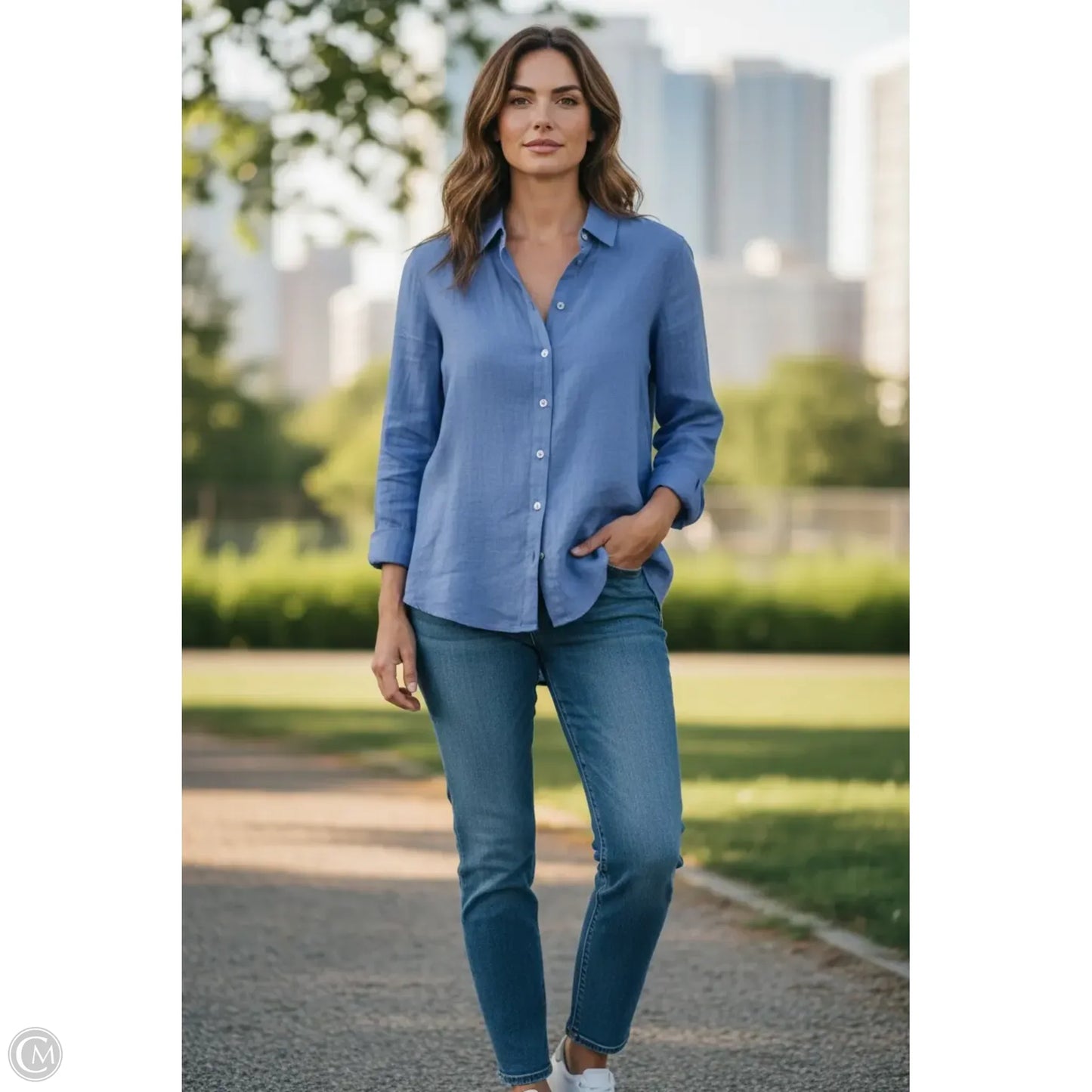 Top Long Sleeve By J. Jill In Blue, Size: S