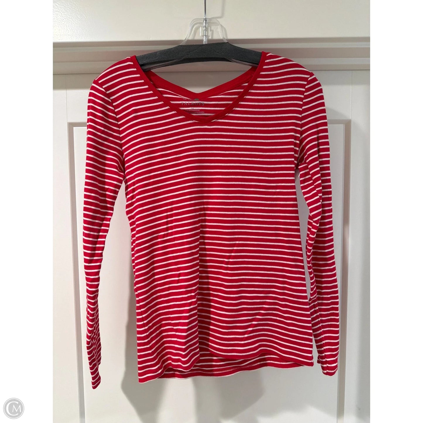 Top Long Sleeve By Talbots In Red, Size: Xs