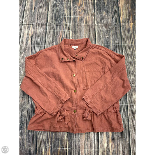 Jacket Shirt By Easel In Pink, Size: L