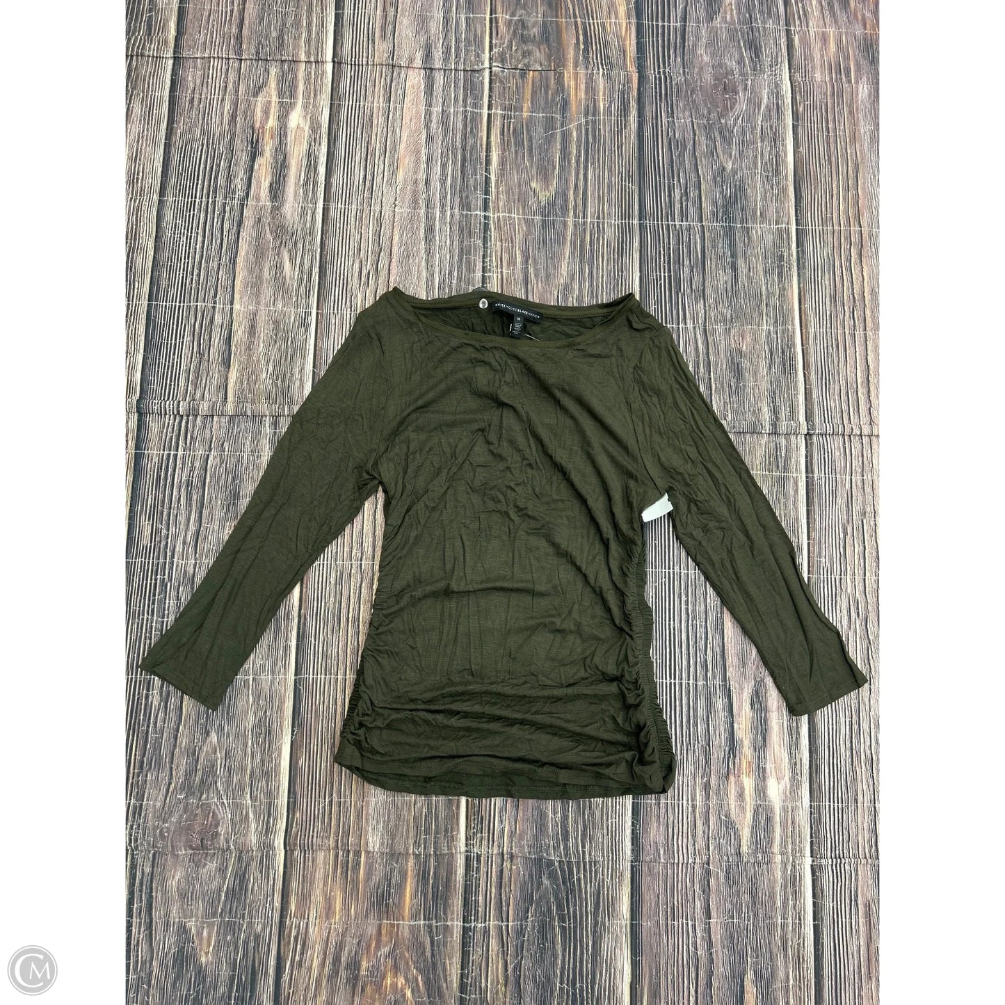 Top Long Sleeve By White House Black Market In Green, Size: M