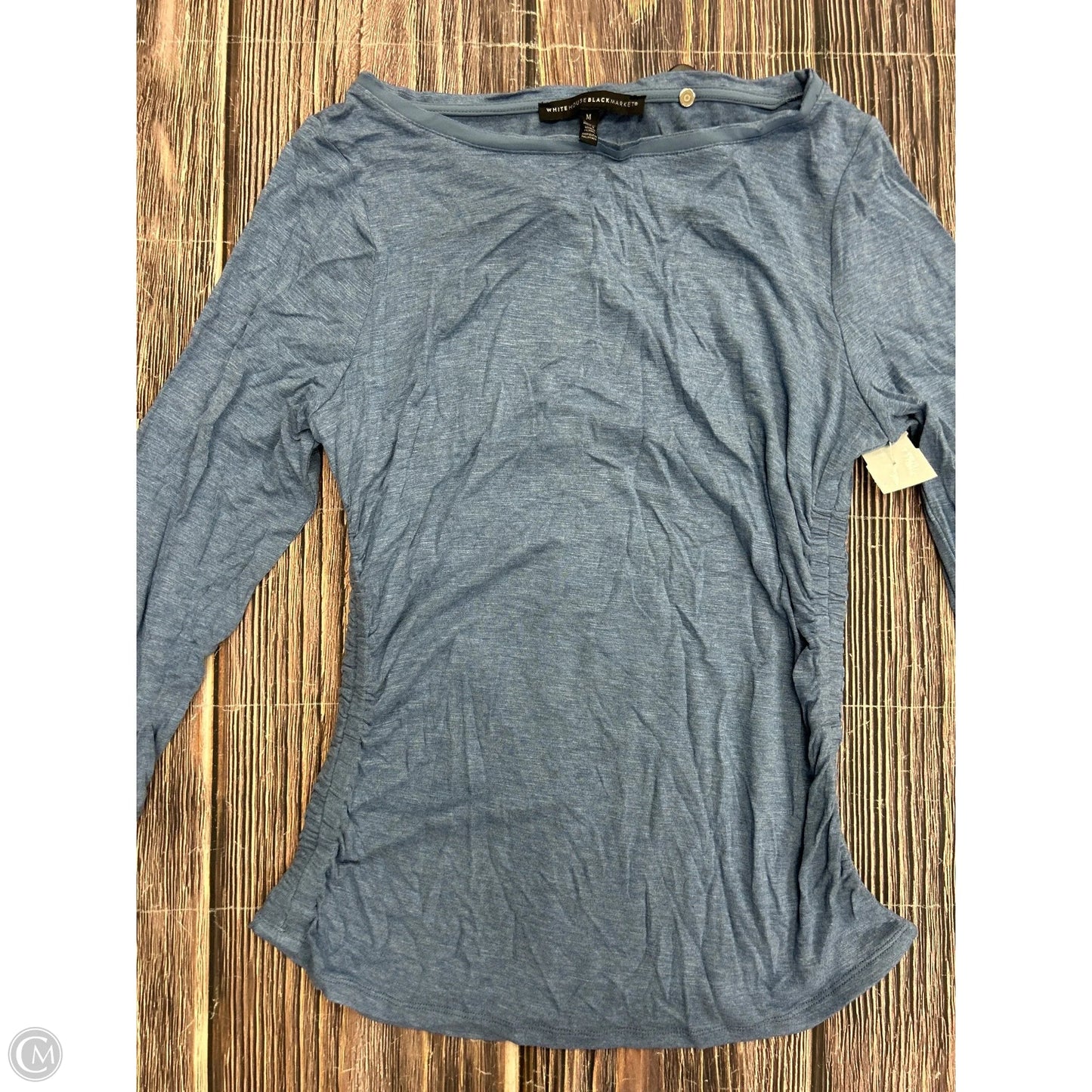 Top Long Sleeve By White House Black Market In Blue, Size: M