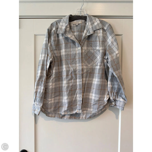 Top Long Sleeve By Loft In Grey, Size: L