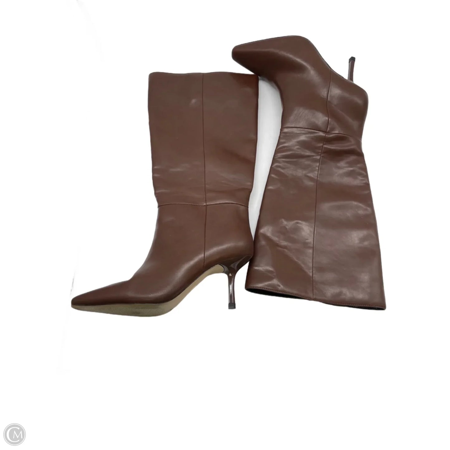 Boots Knee Heels By Mix No 6 In Brown, Size: 10