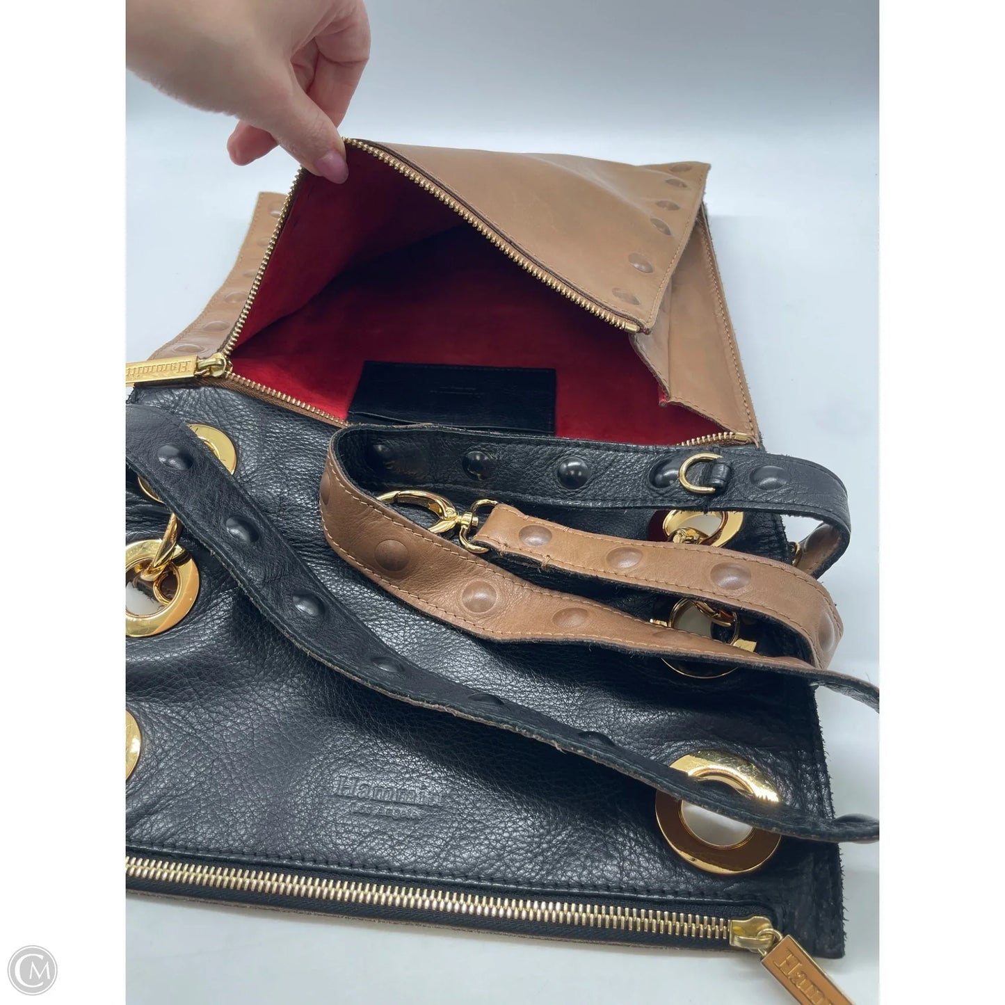 Handbag Leather By Hammitt, Size: Large