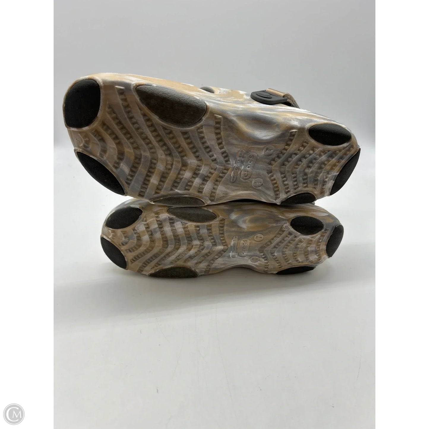 Sandals Flats By Crocs In Grey, Size: 8