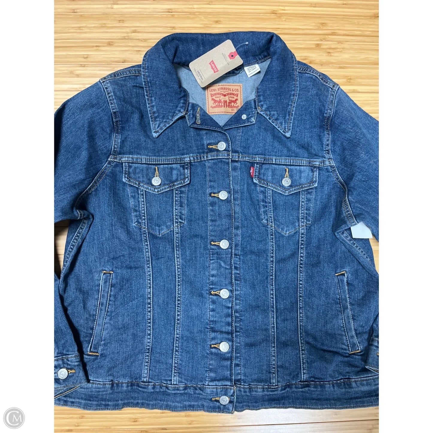 Jacket Denim By Levis In Blue, Size: 2x