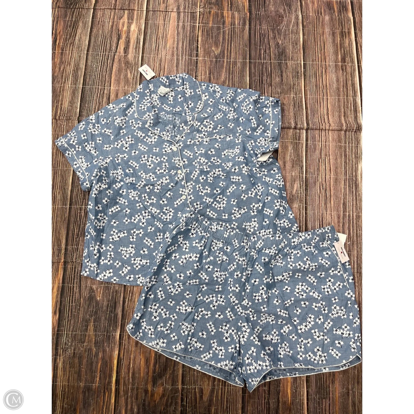 Pajamas 2pc By Lands End In Blue, Size: 2x