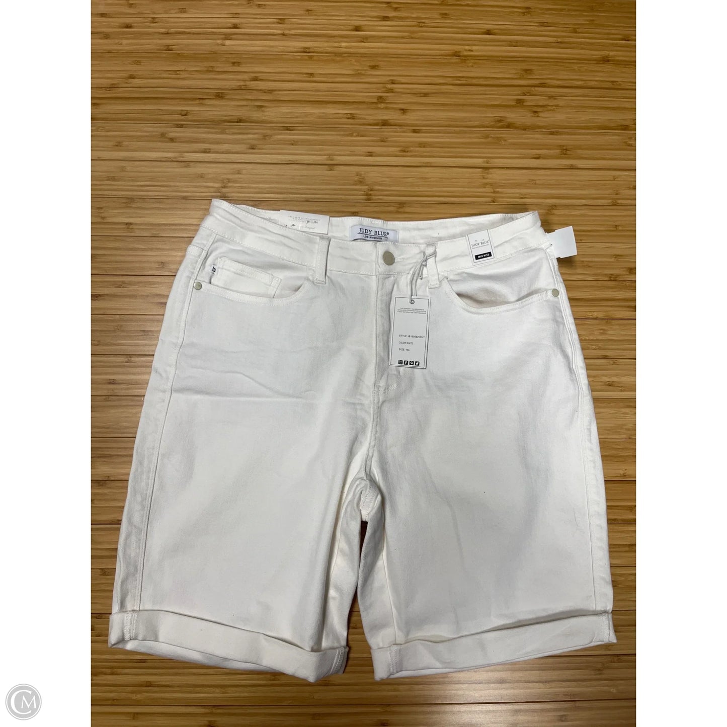 Shorts By Judy Blue In White, Size: 1x